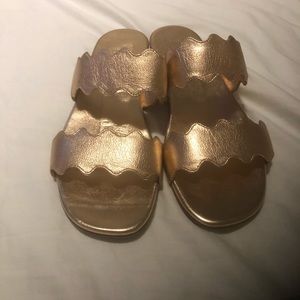 PRADA Rose Gold flats